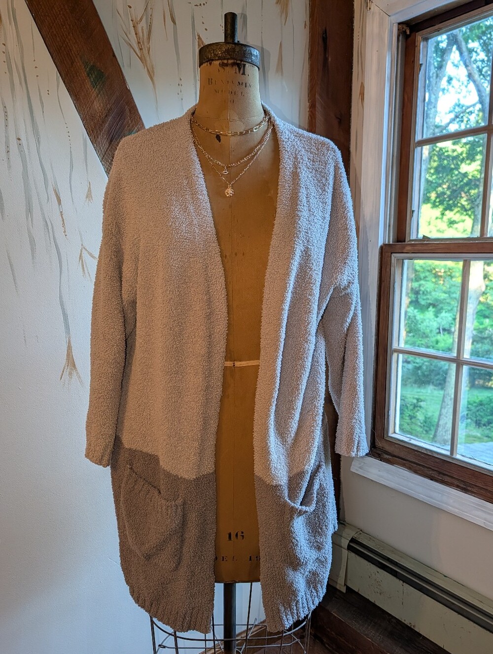 Two-Toned Gray Cardigan - Picture 1 of 6